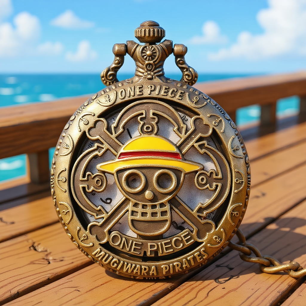 Vintage Pocket Watch - Relógio de Bolso Anime One Piece,