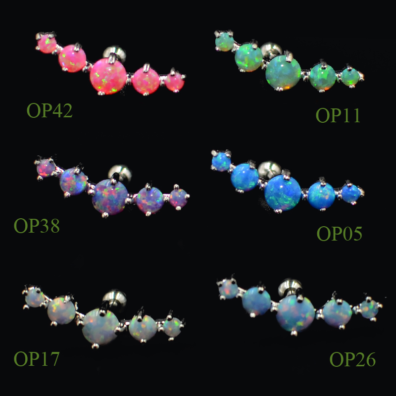 Opal Earrings Dangle - CHUANCI 1 PC Brinco de hélice