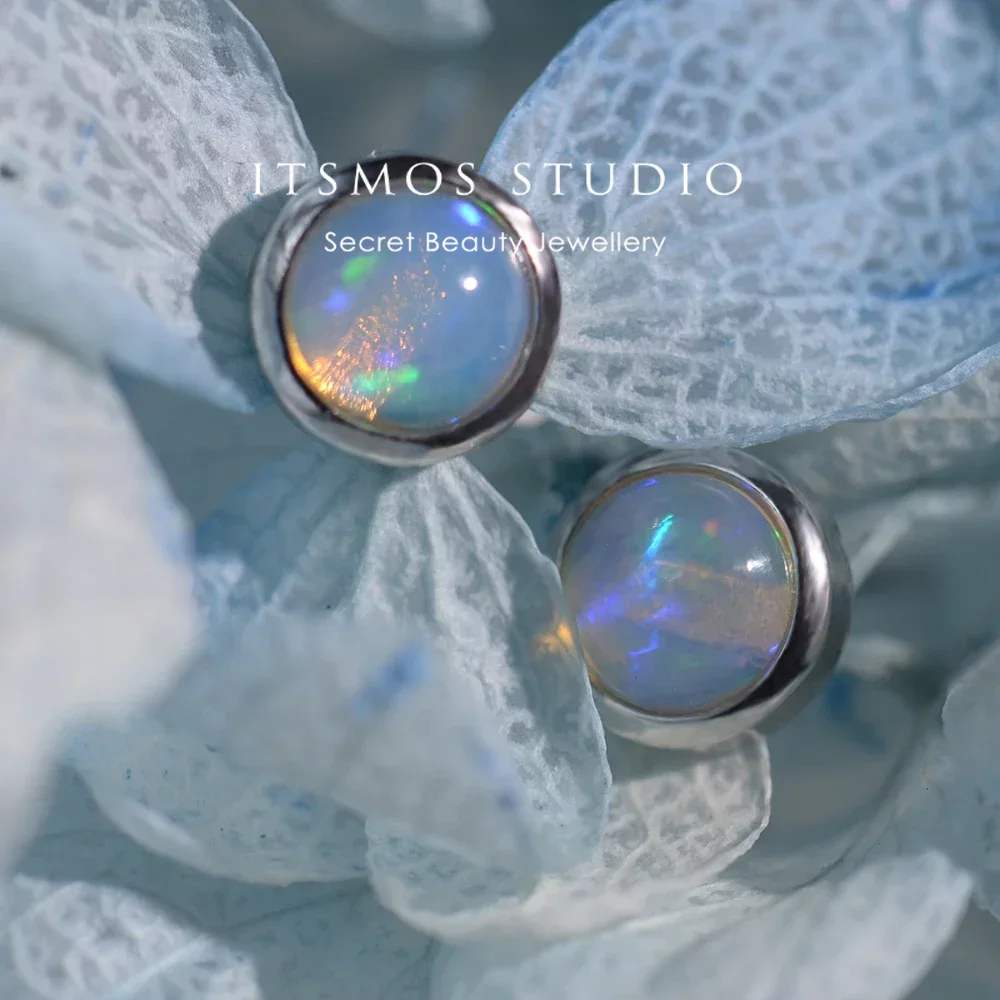 Opal Earrings Dangle - Itsmos pedra preciosa natural opala 6mm