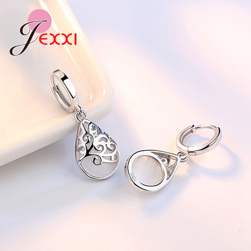 Genuíno 925 prata esterlina lu - Opal Earrings Dangle avaliação e preço