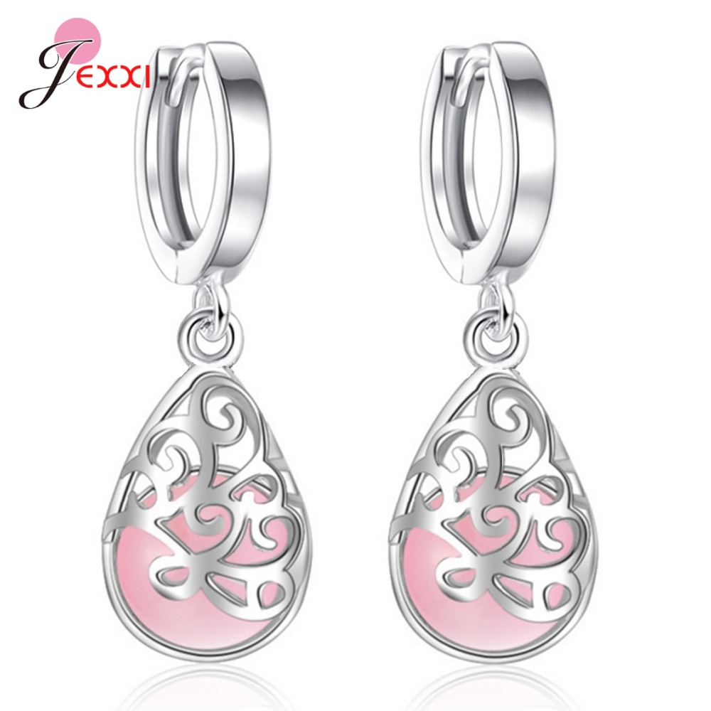 Genuíno 925 prata esterlina lu - Opal Earrings Dangle avaliação e preço