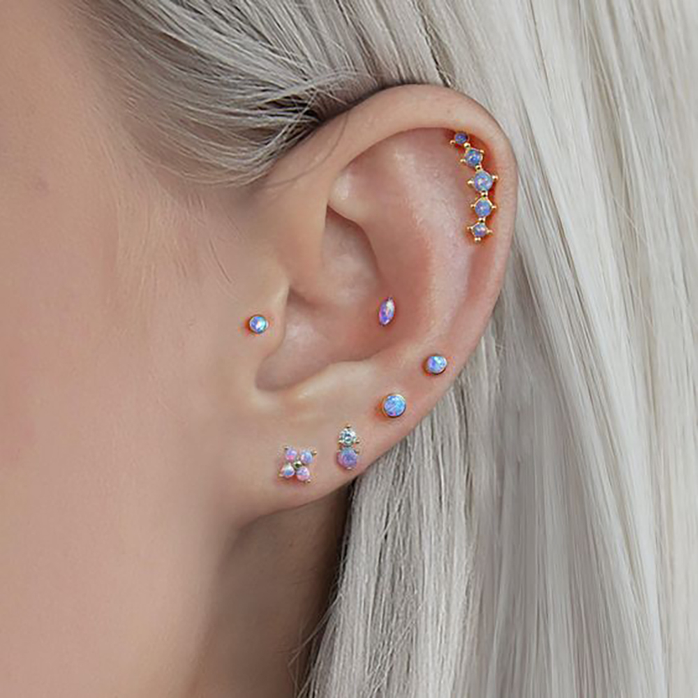 1 peça de aço inoxidável opala - Opal Earrings Dangle avaliação e preço