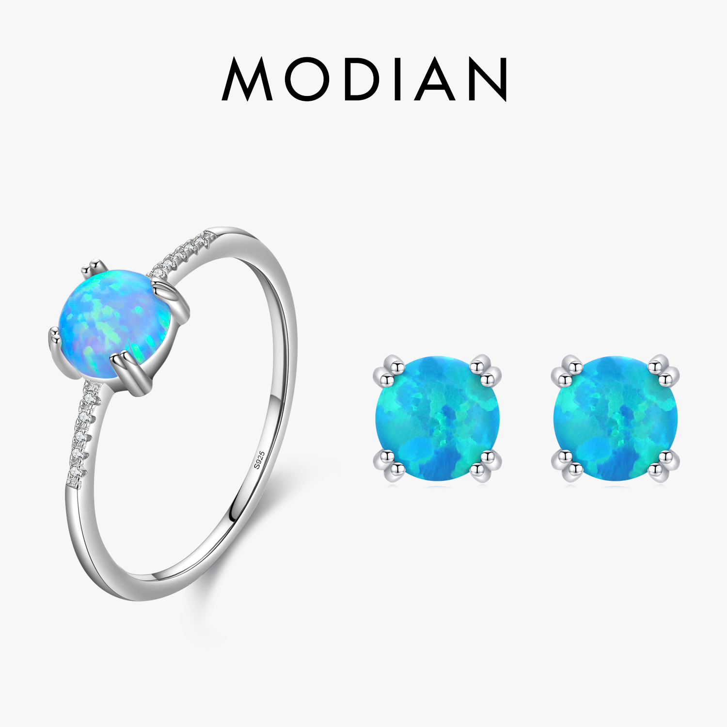 MODIAN-Série Opalas Naturais C - Opal Earrings Dangle avaliação e preço