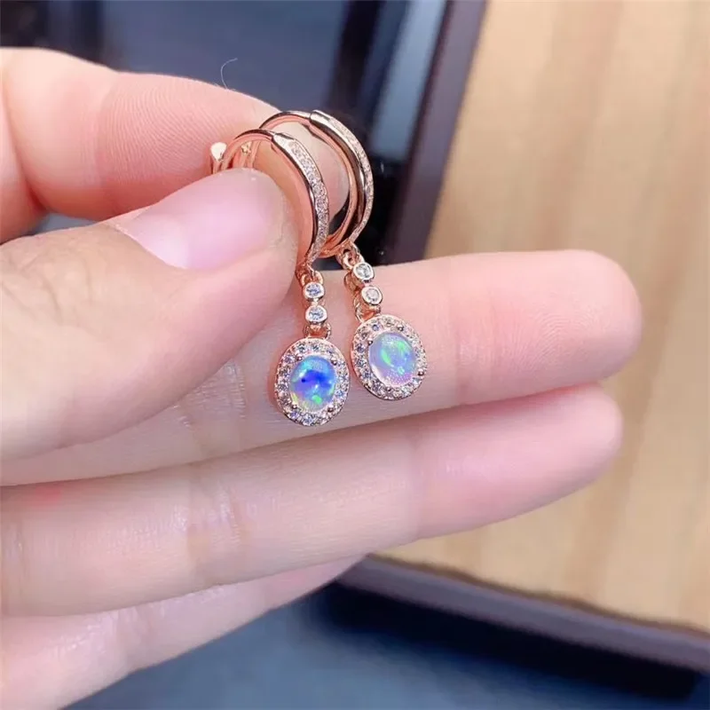 Novos brincos de opala natural - Opal Earrings Dangle avaliação e preço