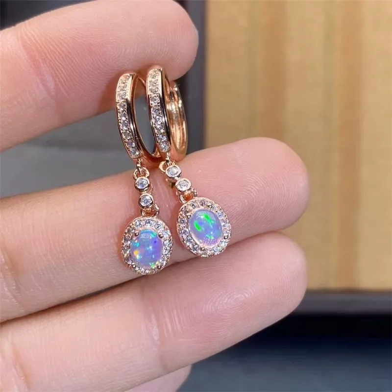 Novos brincos de opala natural - Opal Earrings Dangle avaliação e preço