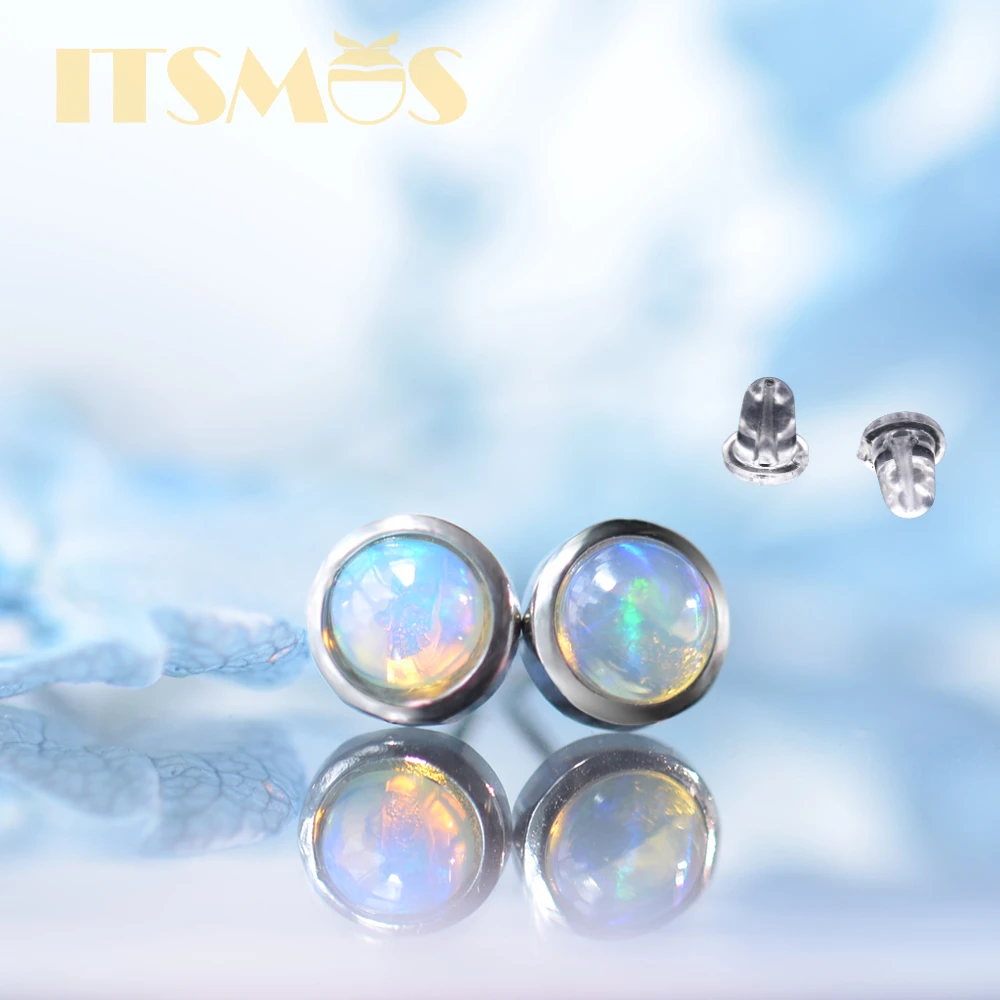 Itsmos pedra preciosa natural  - Opal Earrings Dangle avaliação e preço