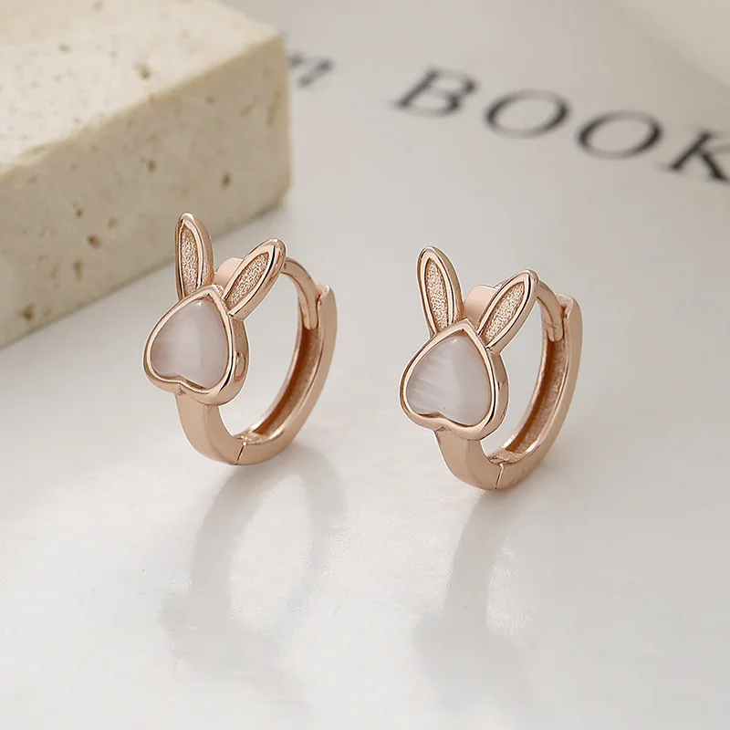 925 prata esterlina coelho opa - Opal Earrings Dangle avaliação e preço